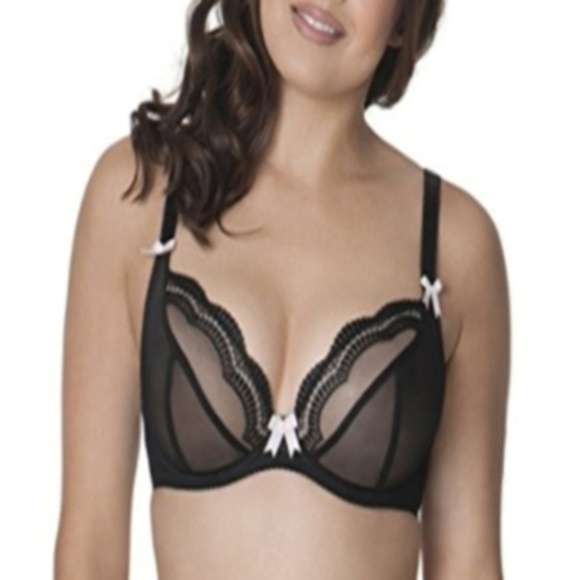 Curvy Kate Other - Curvy Kate Women's Cabaret Plunge Bra, Black/Blush Curvy Kate Other - Curvy Kate Women's Cabaret Plunge Bra, Black/Blush